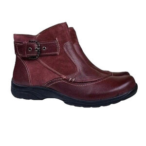 Earth Origin, Dayton, Red Leather Boots Size 10 Wide in box